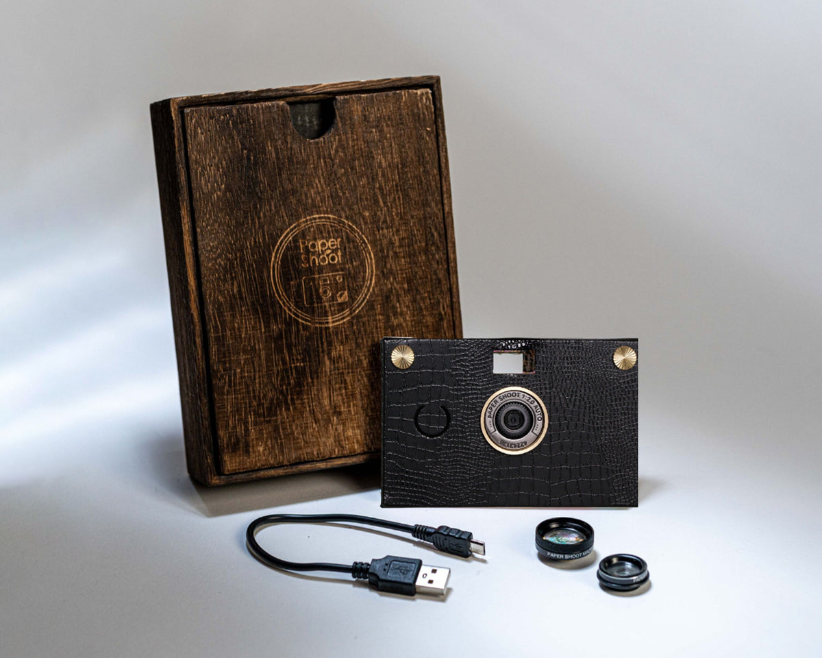 Camera Set - Leather Black – Paper Shoot Camera